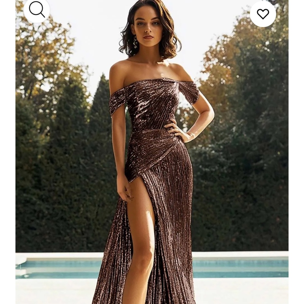 Sparkly Prom Dress with Slit